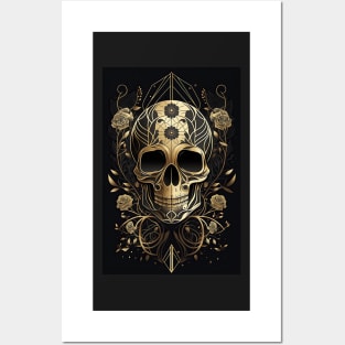 Art Deco Ornate Skull Posters and Art